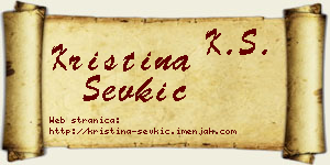 Kristina Sevkić vizit kartica